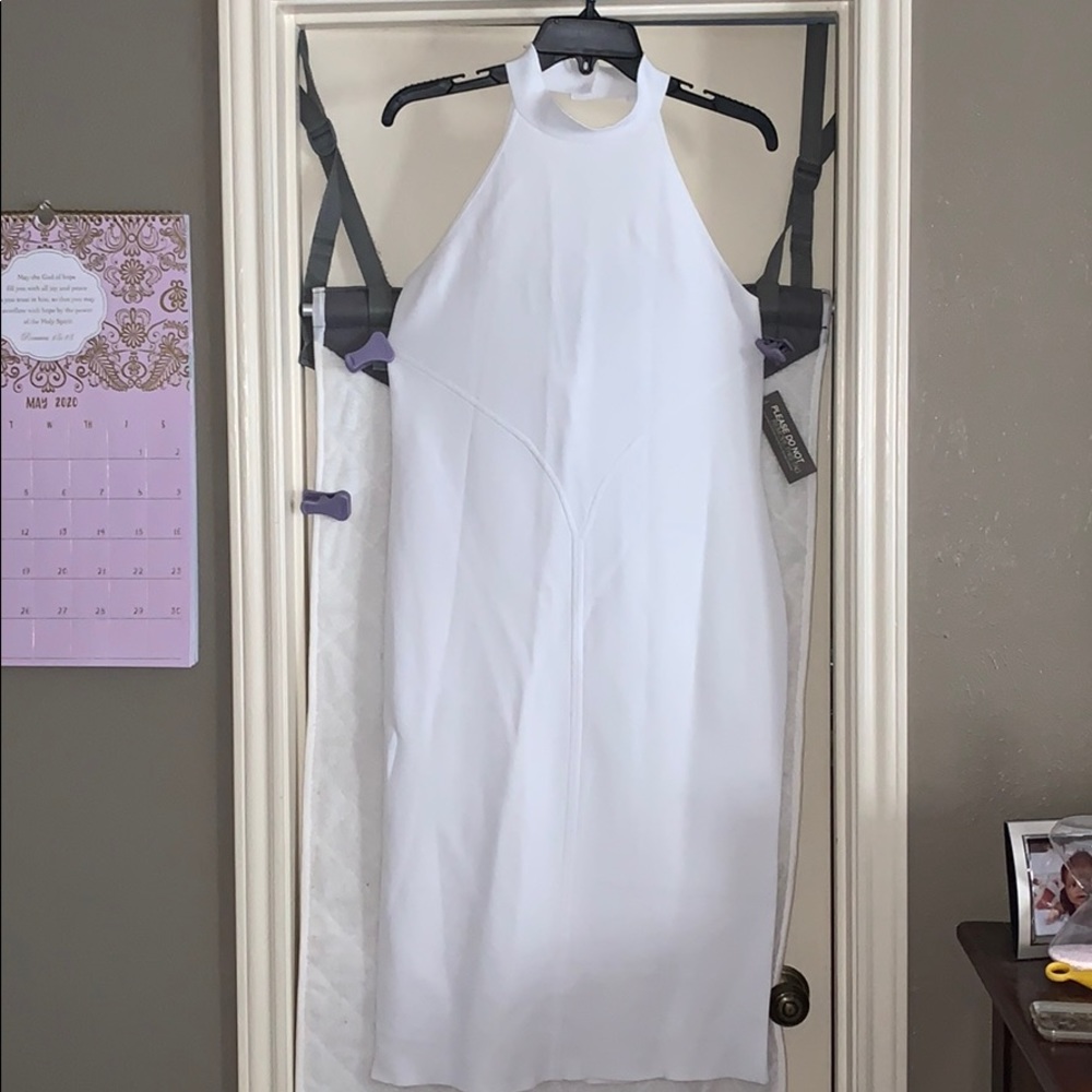 White midi dress